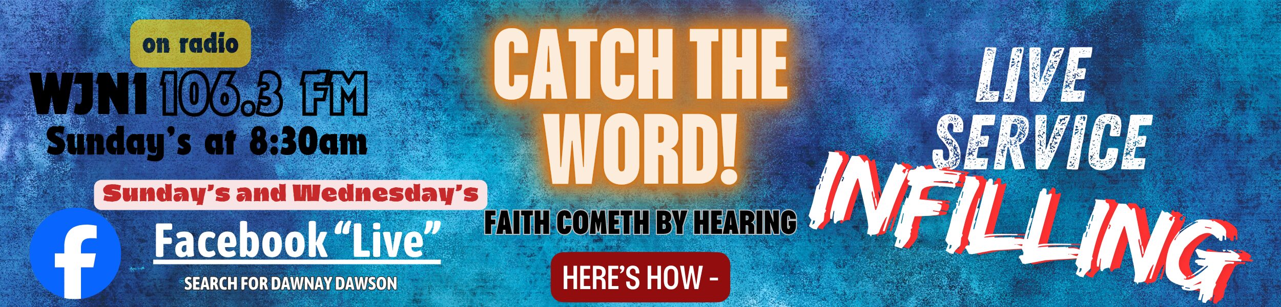 Catch the Word Facebook Blue Slider
